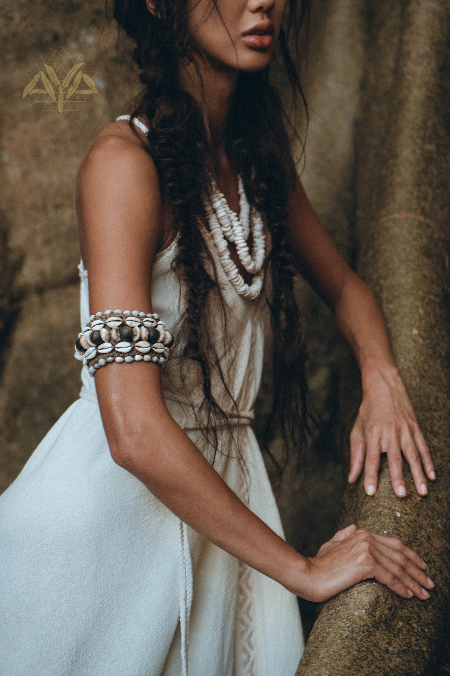 Bridal Goddess Dress Grecian Wedding Off White Hand