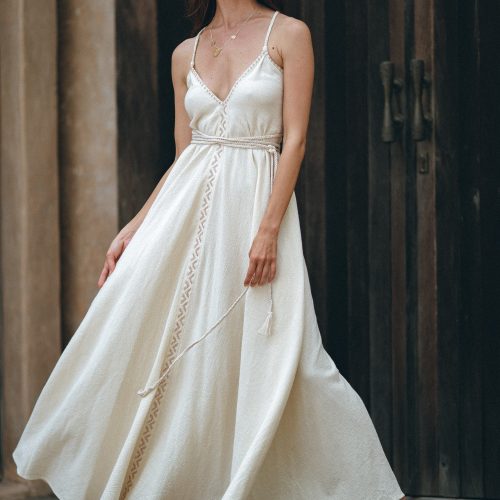 Bridal Goddess Dress Grecian Wedding Off White Hand