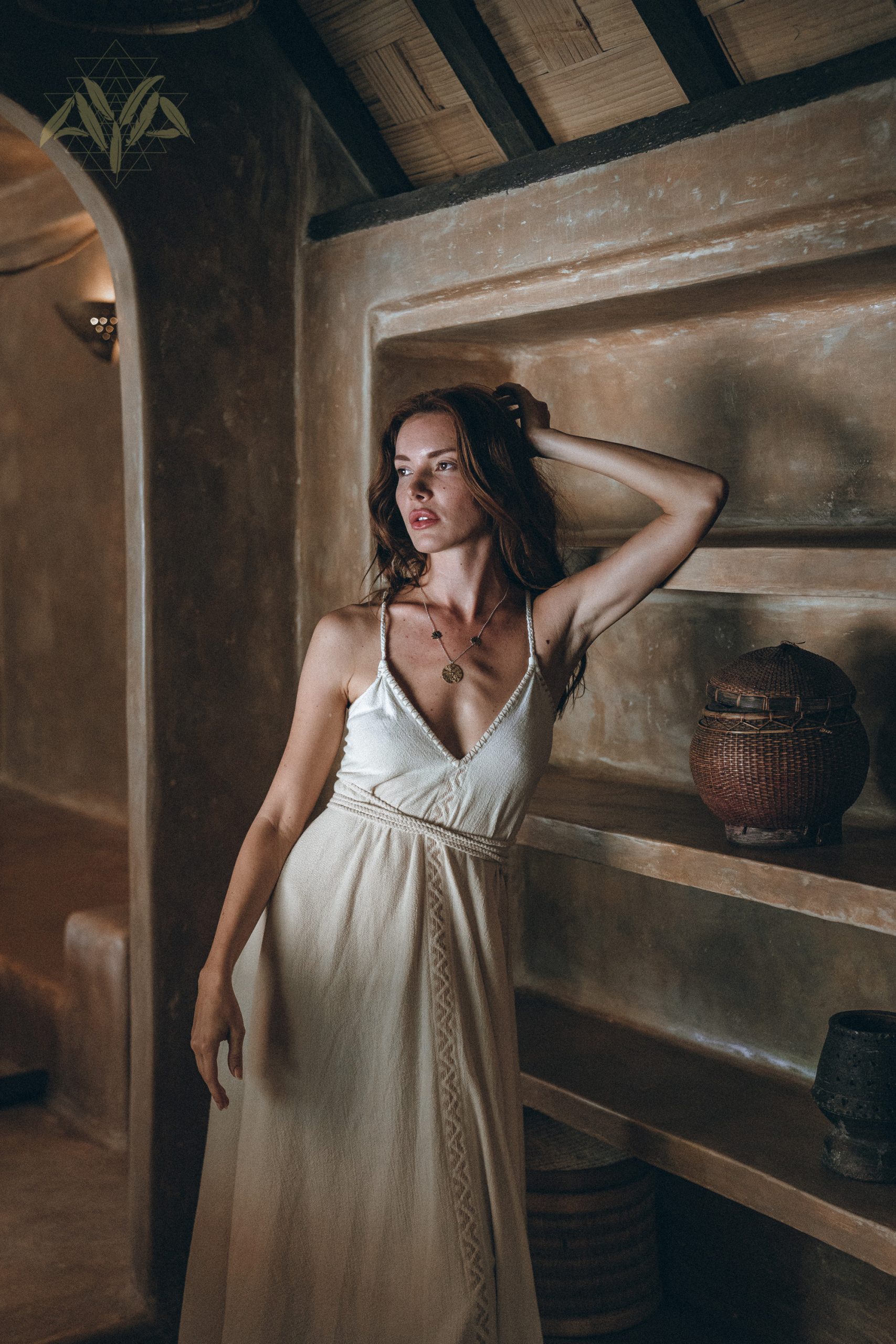 Bridal Goddess Dress Grecian Wedding Off White Hand