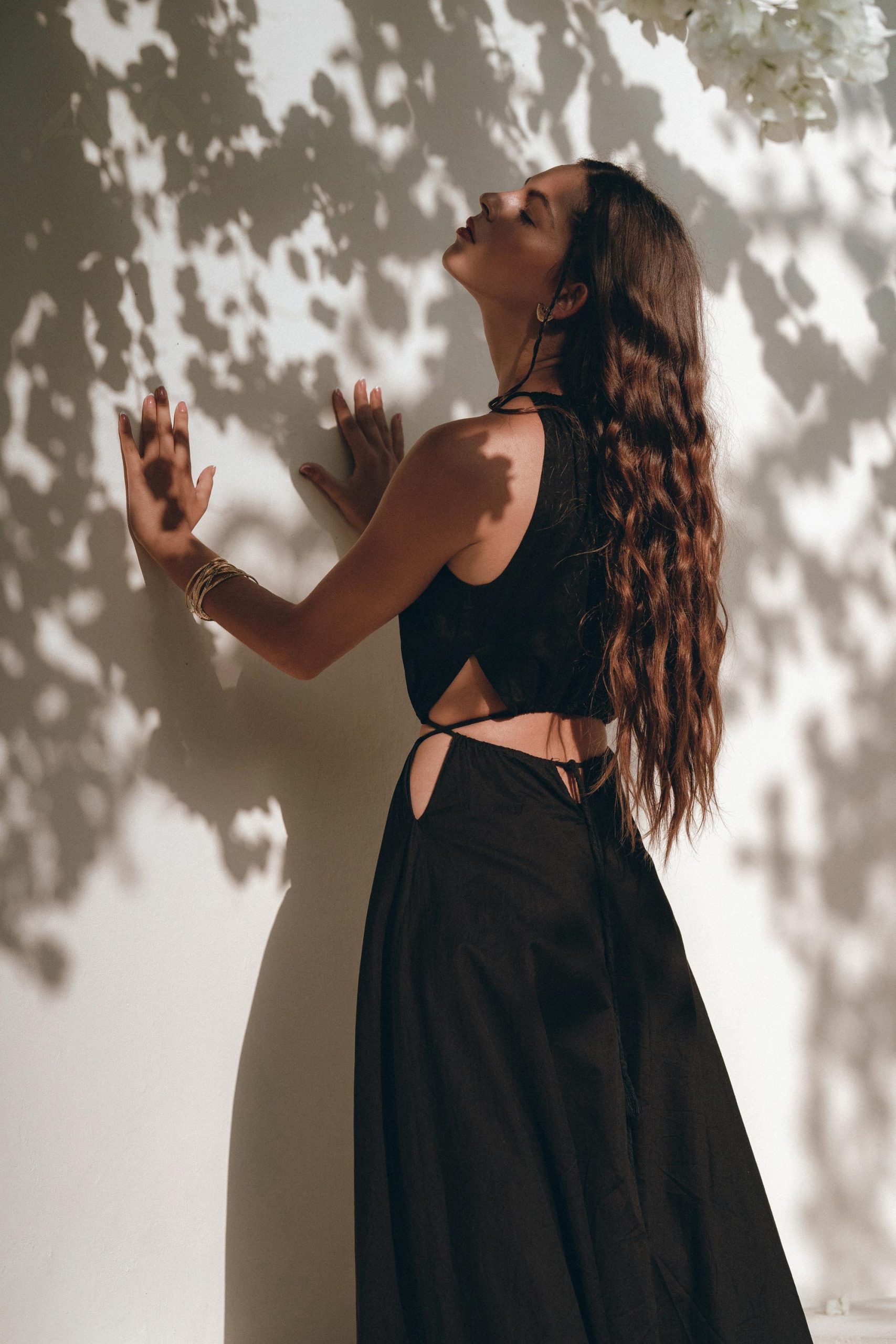 Black Greek Goddess Dress Evening Fairy Tale Bohemian