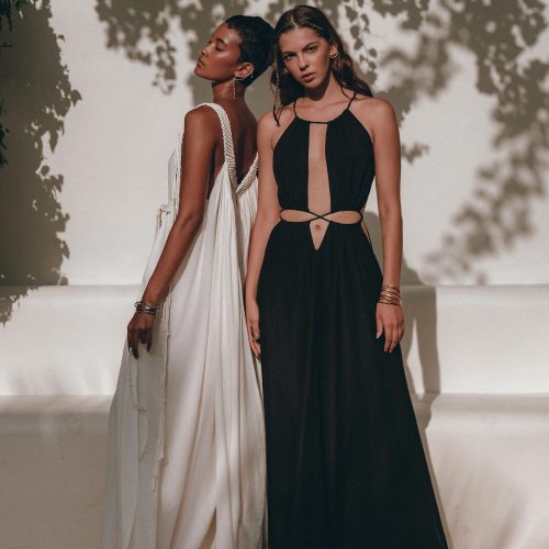 Black Greek Goddess Dress Evening Fairy Tale Bohemian