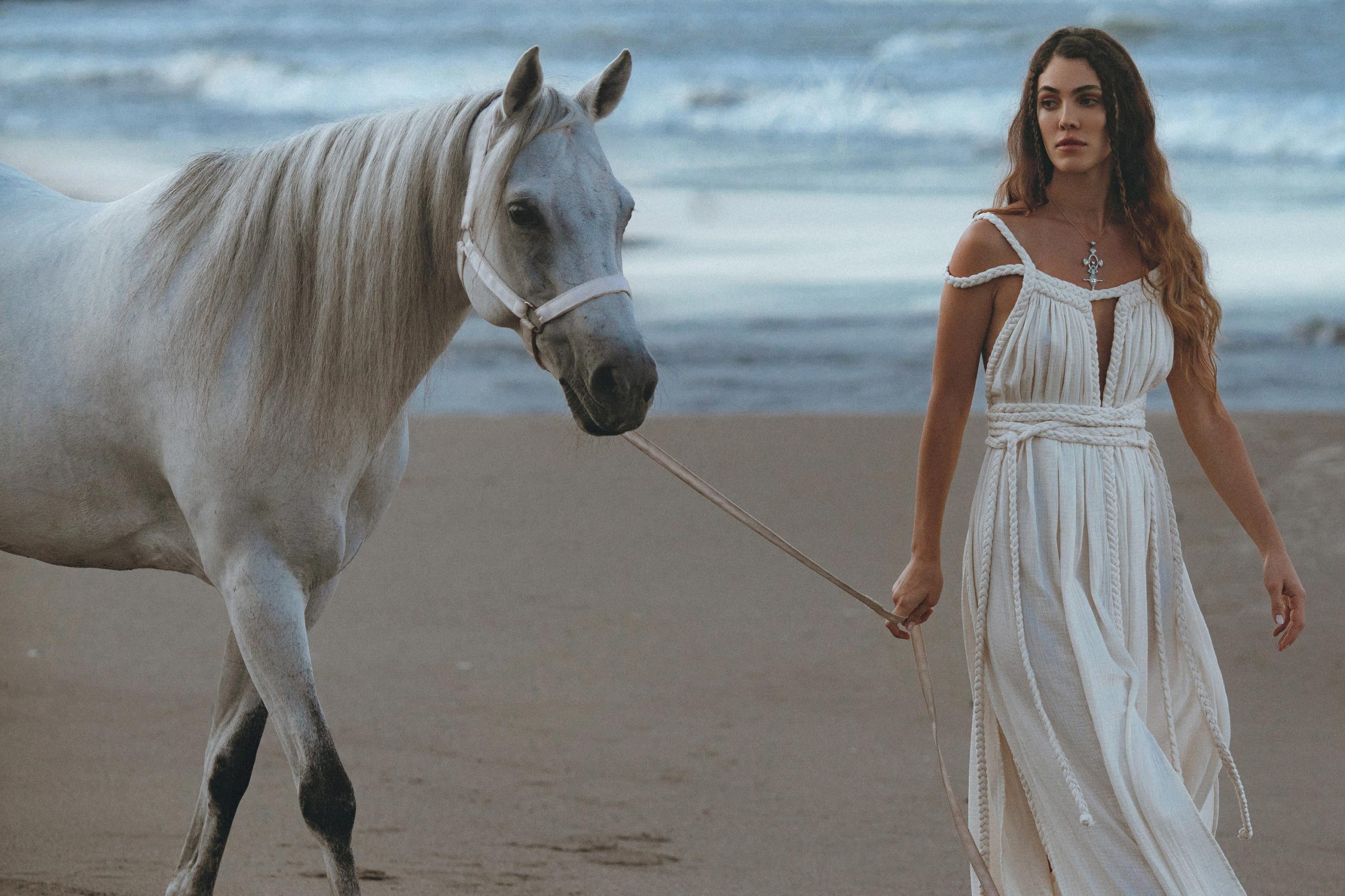 Greek Goddess Wedding Dress Boho Bridal Maxi Gown