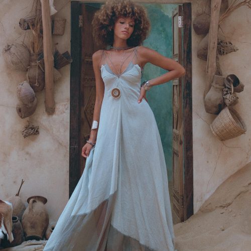 Powder Blue Padma Dress Goddess Organic Dresses For