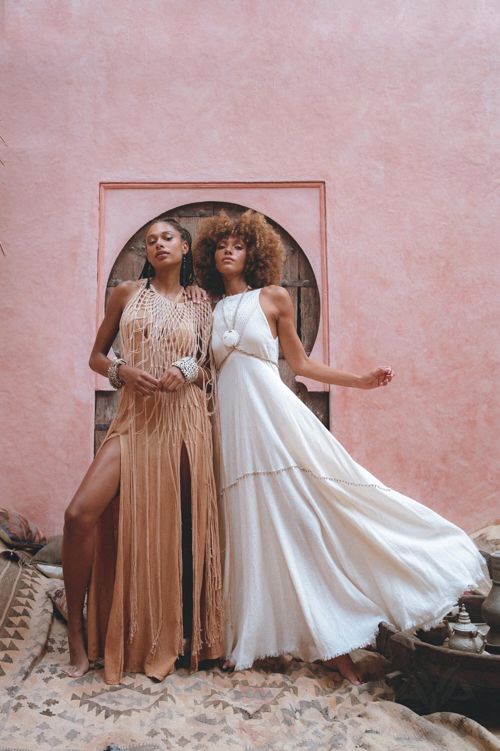 Off White Bhakti Dress Bridal Hand Embroidered Organic