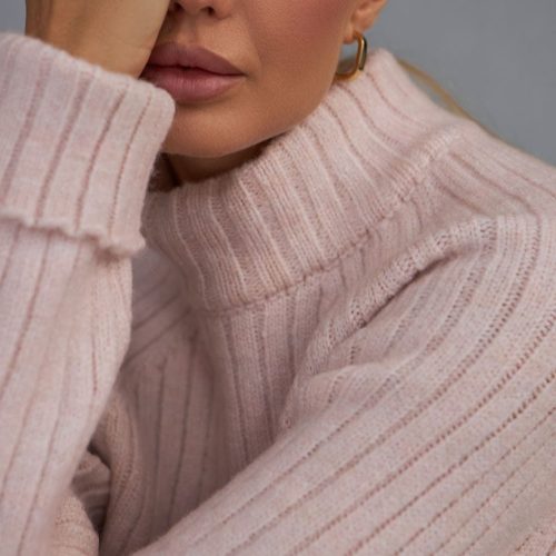 Mohair Turtleneck Sweater Merino Wool Cropped Gift For