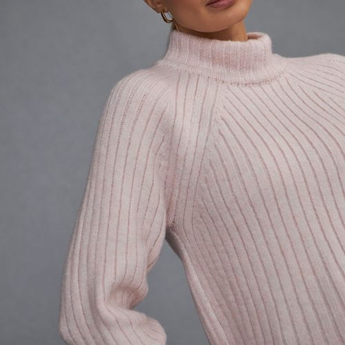 Mohair Turtleneck Sweater Merino Wool Cropped Gift For