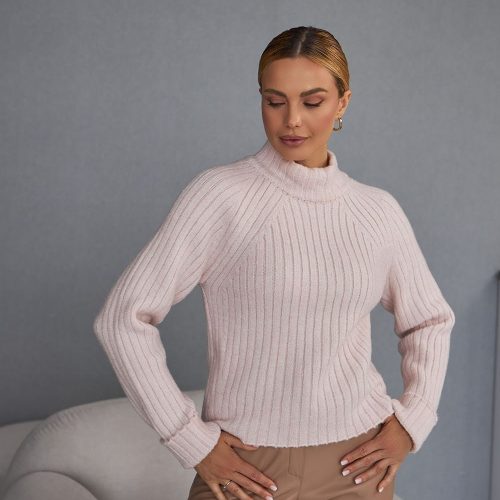 Mohair Turtleneck Sweater Merino Wool Cropped Gift For