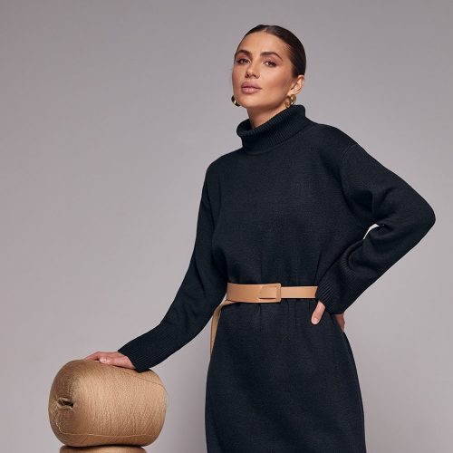 Wool Maxi Sweater Dress Knitted Long Winter Oversized