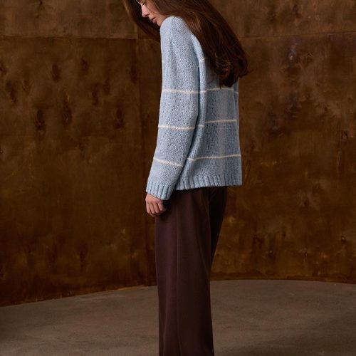 Wool Mohair Pullover Minimalist Knit Sweater Women Soft