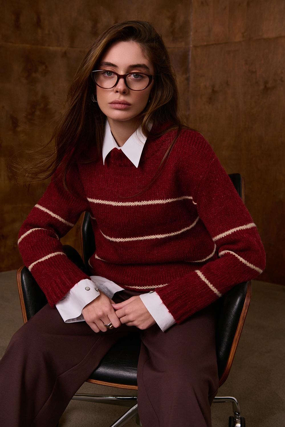 Wool Mohair Pullover Minimalist Knit Sweater Women Soft