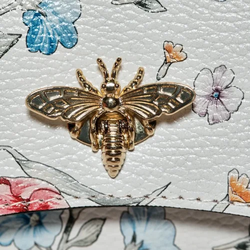 Italian Floral Top-handle Leather Bag Florence