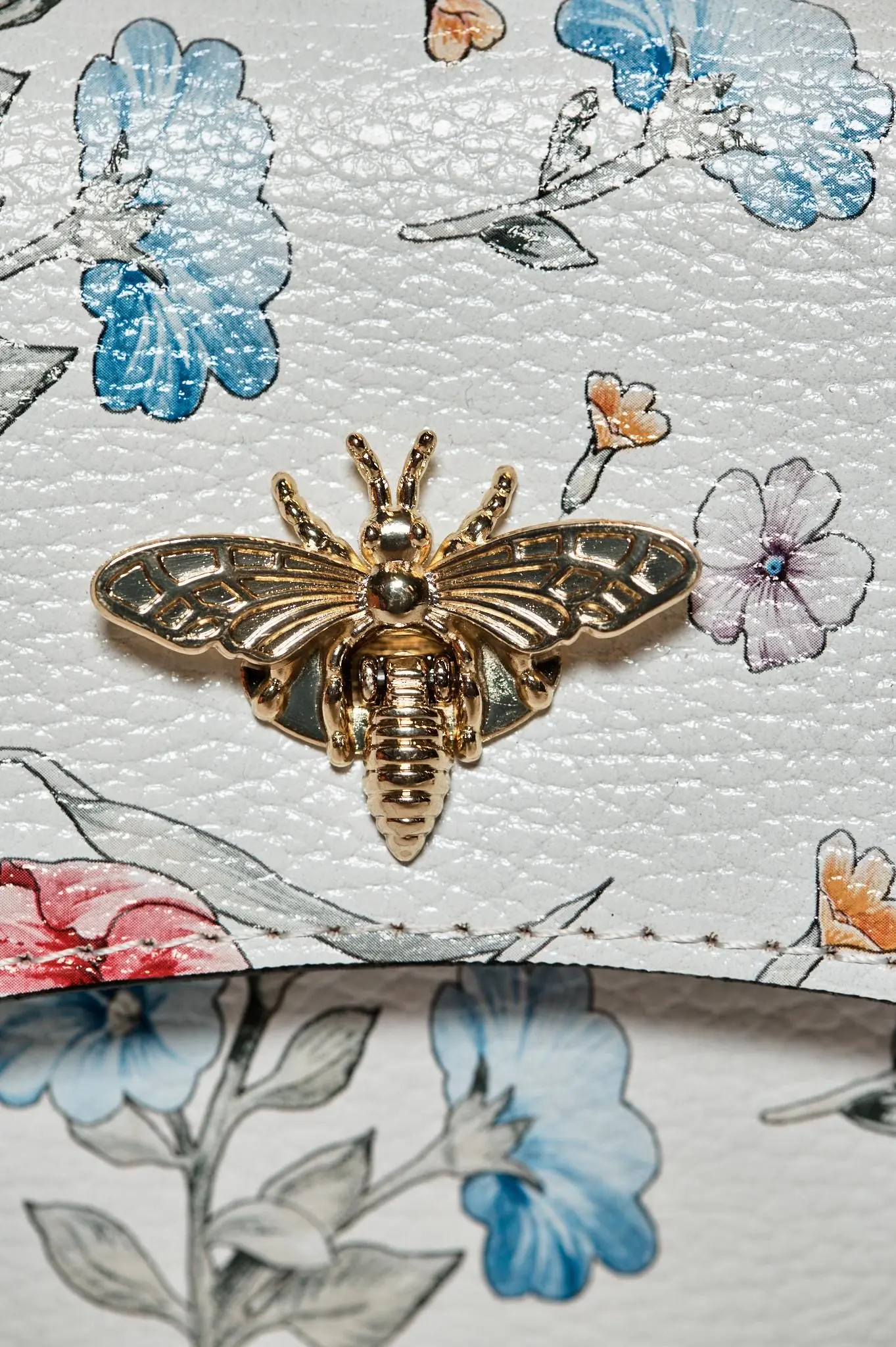 Italian Floral Top-handle Leather Bag Florence