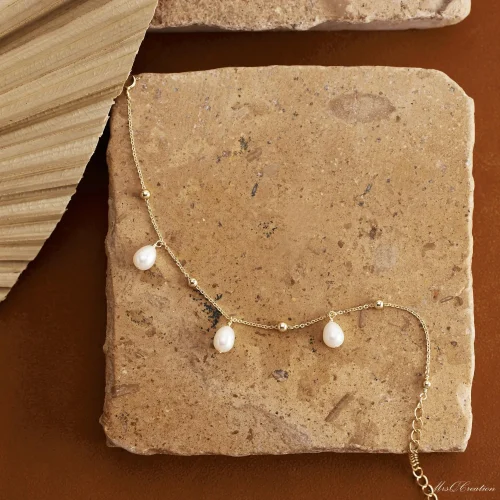 Dainty Bead Pearl Bracelet Real Freshwater Drop Beads