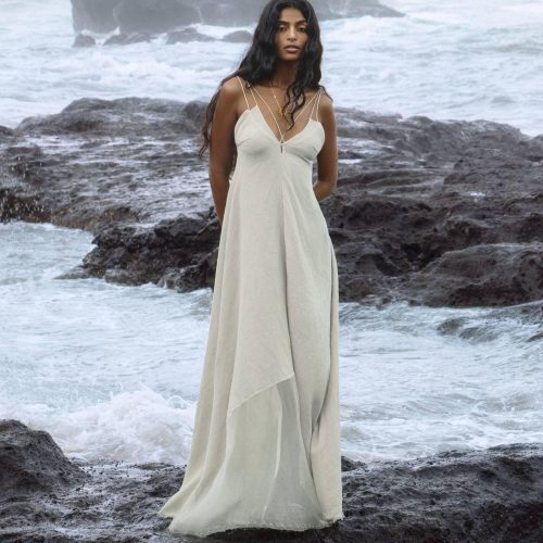 Powder Blue Padma Dress Goddess Organic Dresses For