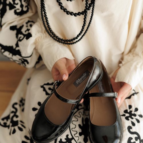 Red Mary Jane Mid Heel Shoes Women’s Patent