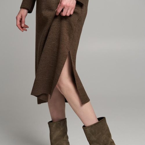 Wool Maxi Sweater Dress Knitted Long Winter Oversized