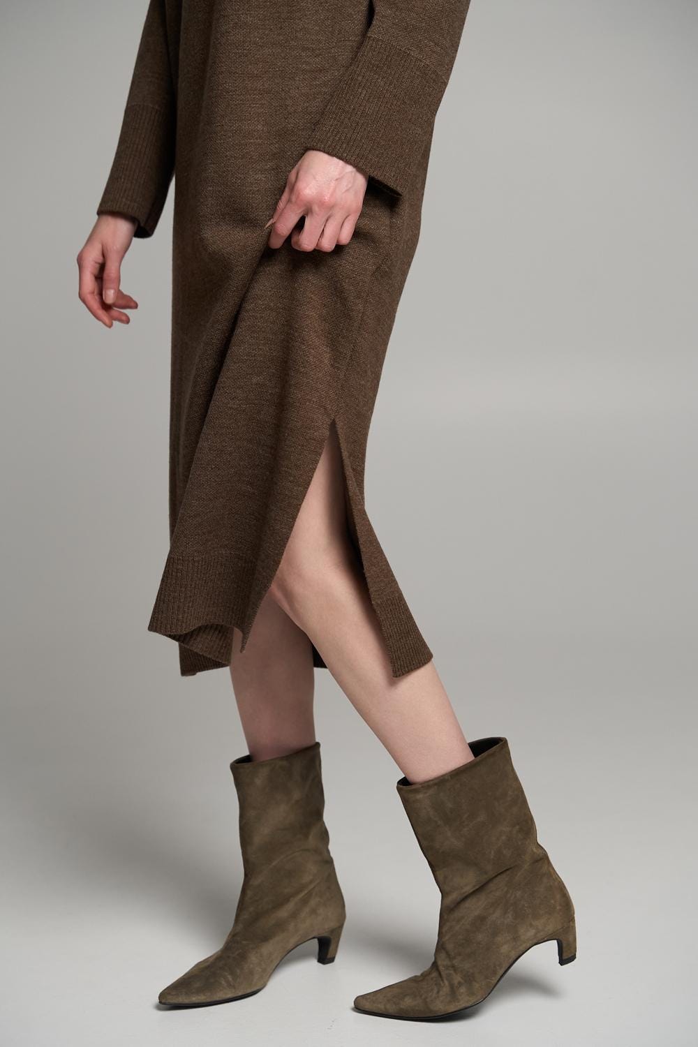 Wool Maxi Sweater Dress Knitted Long Winter Oversized